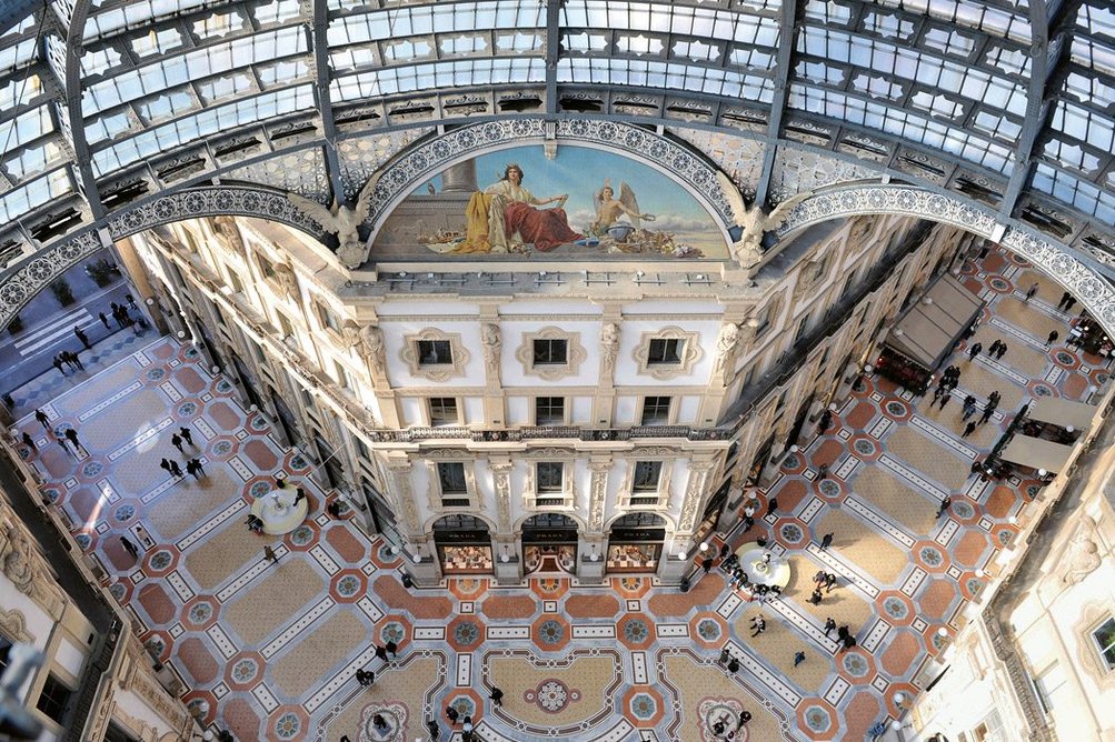 Galleria Vittorio Emmanuele II, Milan, Italy, 1861–78, Giuseppe Mengoni.