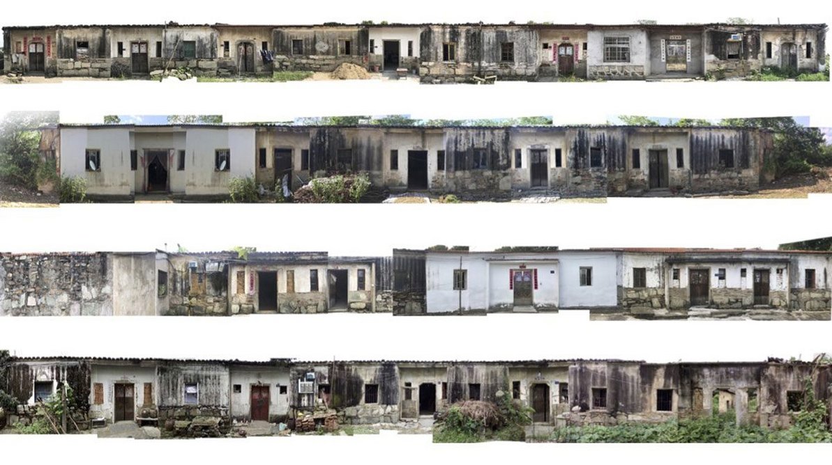 Selection of typical Shigushan commune housing facades, 2016.