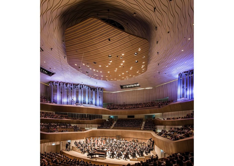 Inside the Hans Scharoun-inspired concert hall.