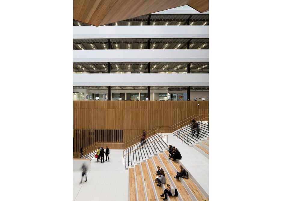 Entrance atrium brings the public and pupils into the body of the building