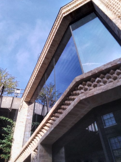 Building 3's external facade was formed without building traditional brickwork walls.