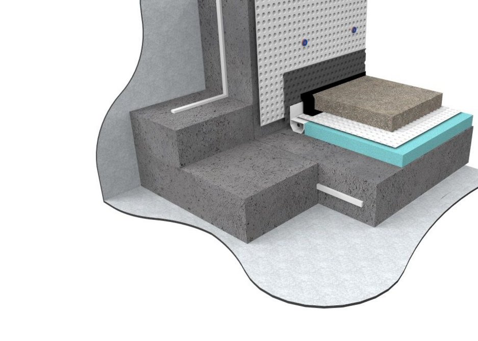 The three types of waterproofing combine to create a dry Grade 3 internal environment with an NWI score of 3.3 - 3.6