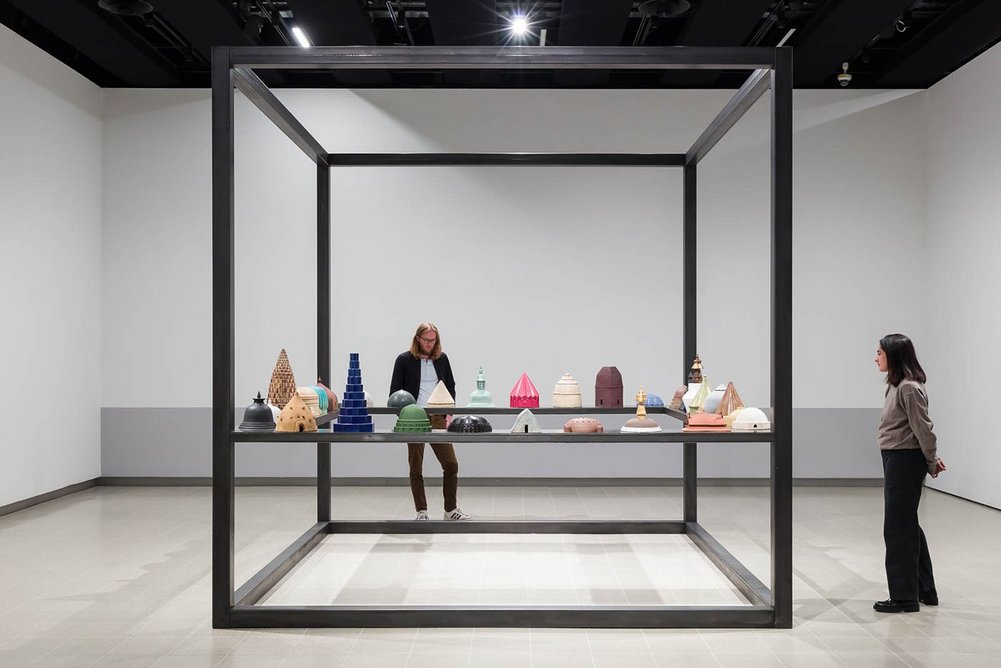 Installation view of Shahpour Pouyan’s My Place is the Placeless at Strange Clay - Ceramics in Contemporary Art, at the Hayward Gallery (until 8 January 2023). Photo Mark Blower. Courtesy the Hayward Gallery