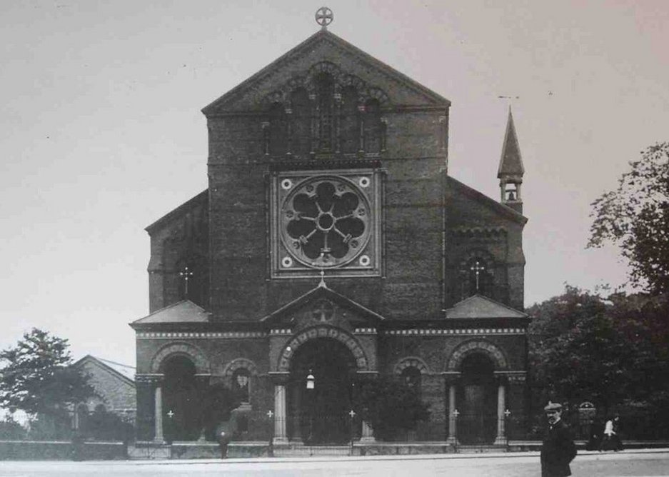 Rare photo of how the church looked when intact.