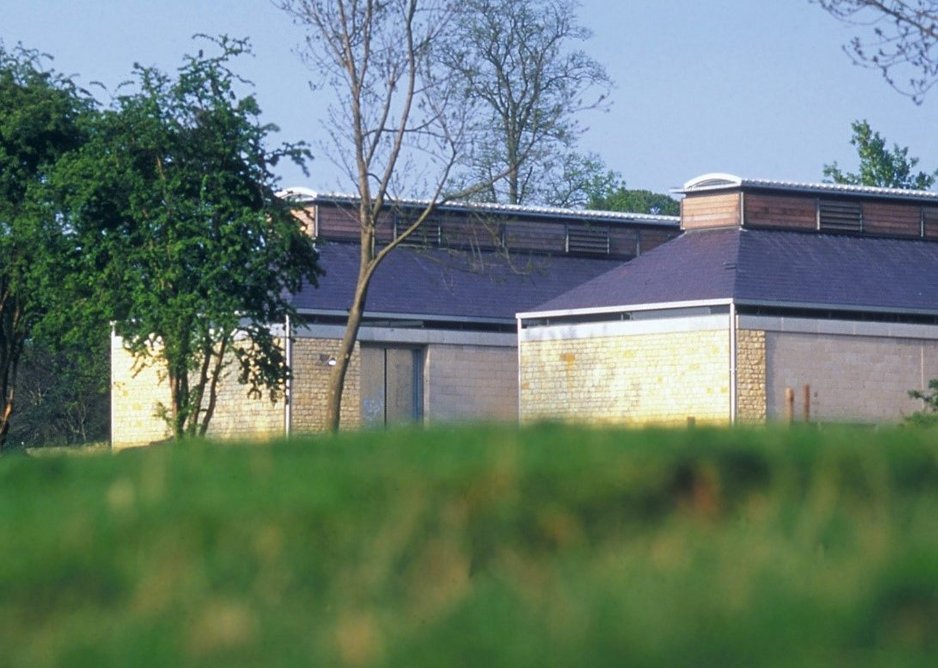 Completed in 1994 Cobbs Lane, Dr Martens Factory and Headquarters in Northamptonshire, was Haworth Tompkins first building. With its stone walls and pitched roofs, it adopted a modern vernacular.