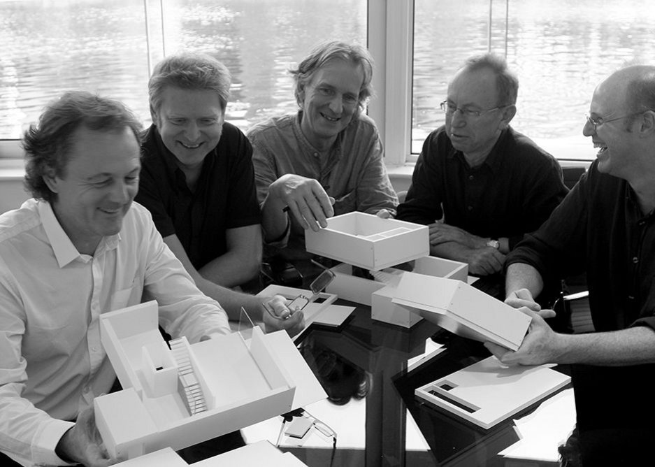 Stanton Williams directors from left: Paul Williams, Patrick Richard, Alan Stanton, Peter Murray and Gavin Henderson. The four design directors and managing director Murray work closely together.