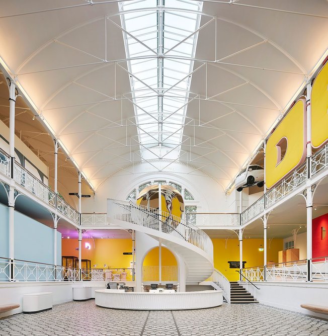 De Matos Ryan worked with Andy Toohey of Price & Myers on the kaleidoscope stair at the Young V&A, a co-design with local primary school children.