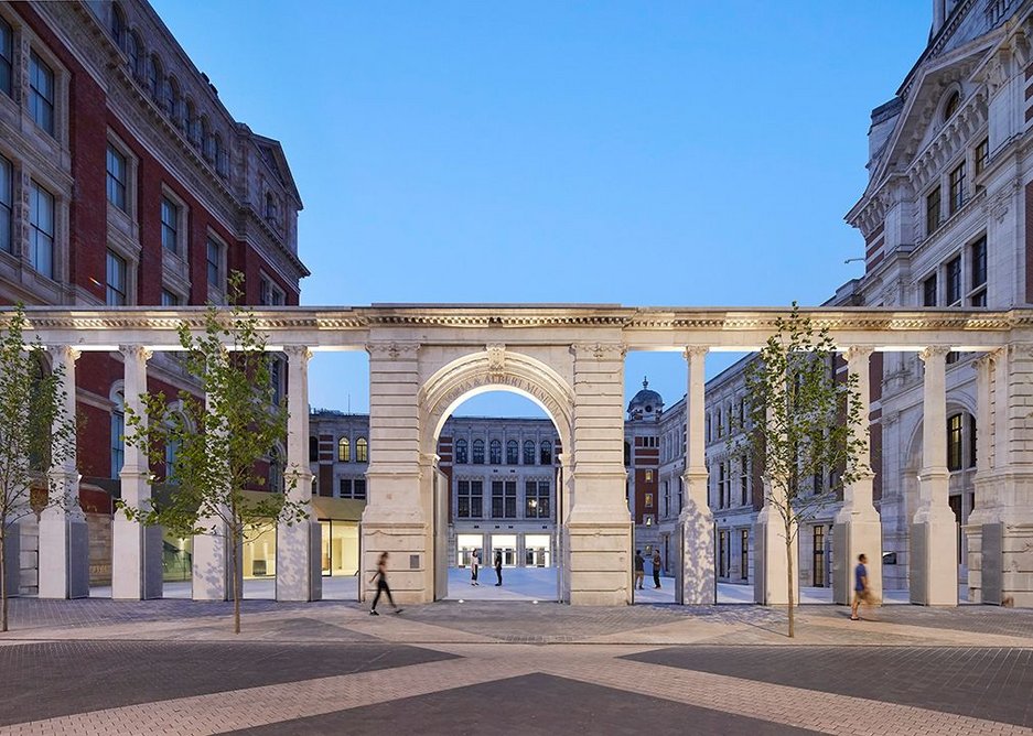 The Aston Webb Screen, the V&A Exhibition Road Quarter, designed by AL_A