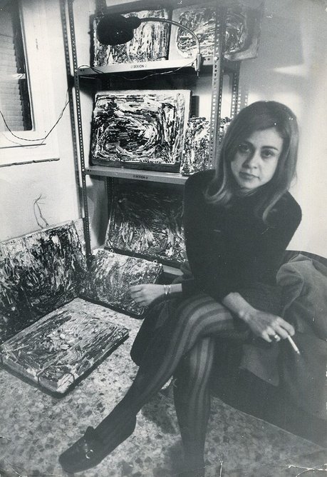 Rena Papaspyrou at her house in Pagrati, 1968.