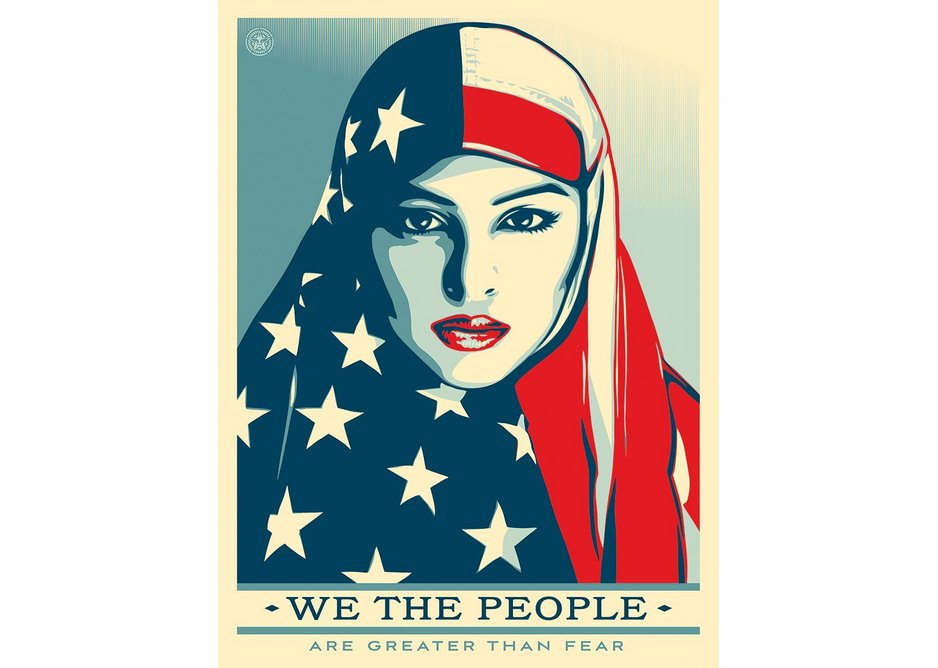 We the People, Shepard Fairey/obeygiant.com and Ridwan Adhami, 2017.  Offset poster, The Amplifier Foundation.