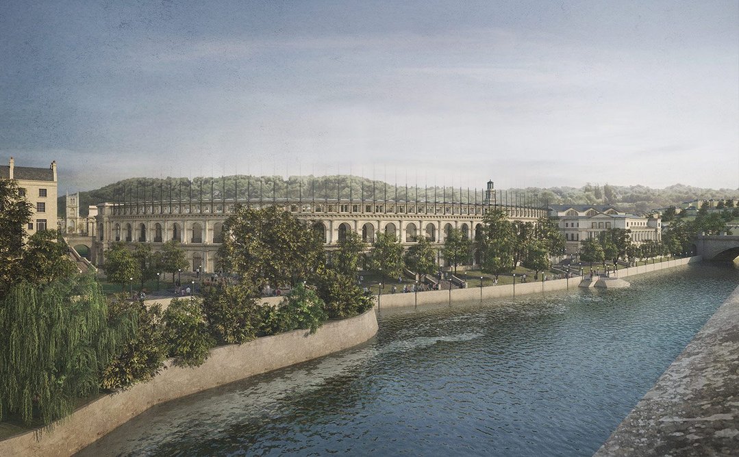 View across the River Avon towards the proposed stadium.