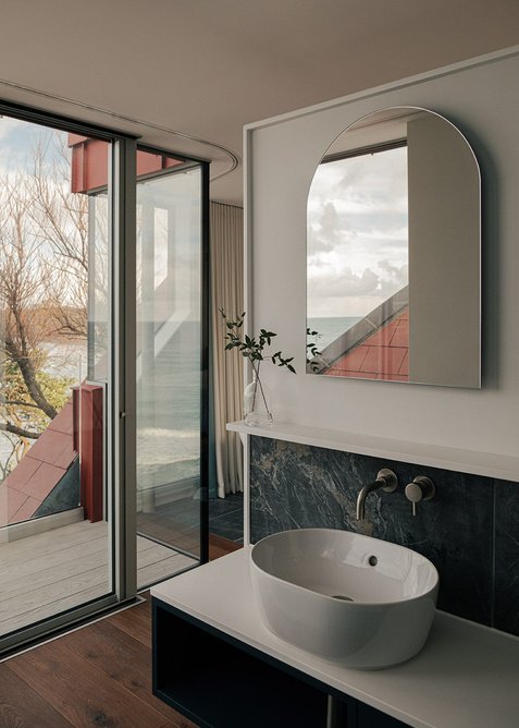 En suite bathroom in the new master bedroom.