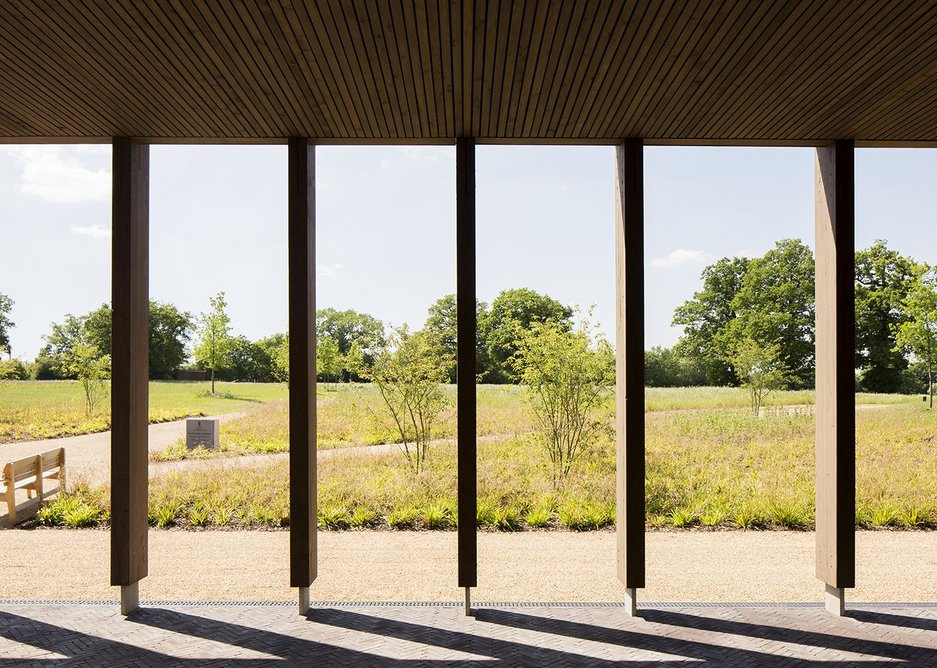 Looking through to cemetery.