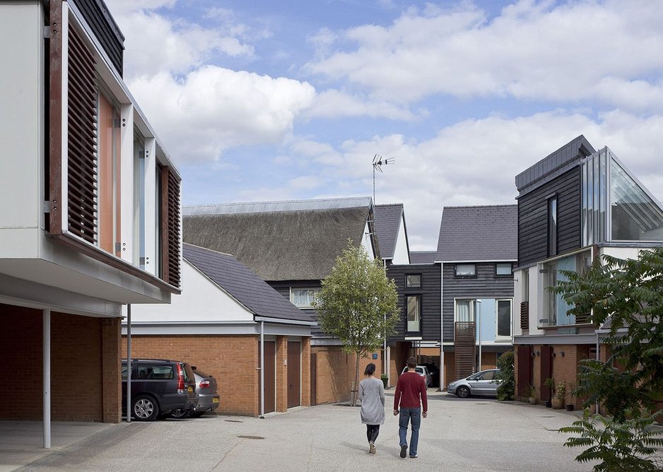 A gathering of volumes and materials with a concern for scale, Abode New Harlow .