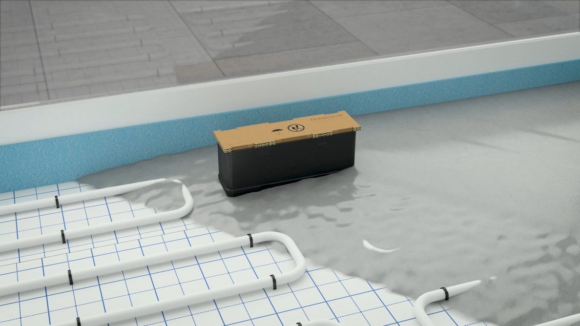The integrated seals of the Profi-air classic 90-degree air outlet box extension ensure a watertight connection.