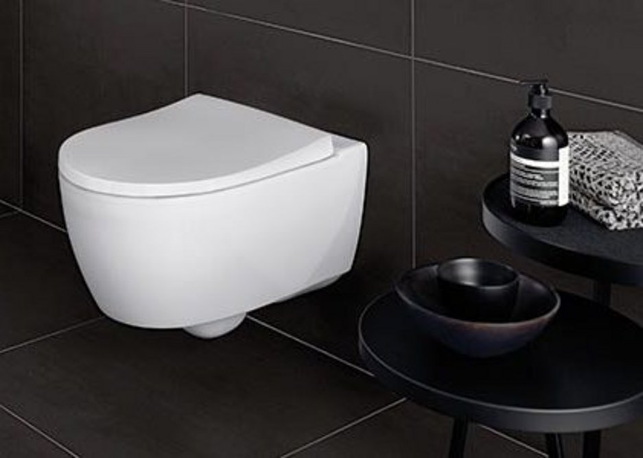 Geberit’s iCon series features reduced depth washbasins and clever solutions for corners, such as short projection WC pans.