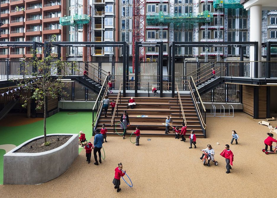 The playground and playdecks.