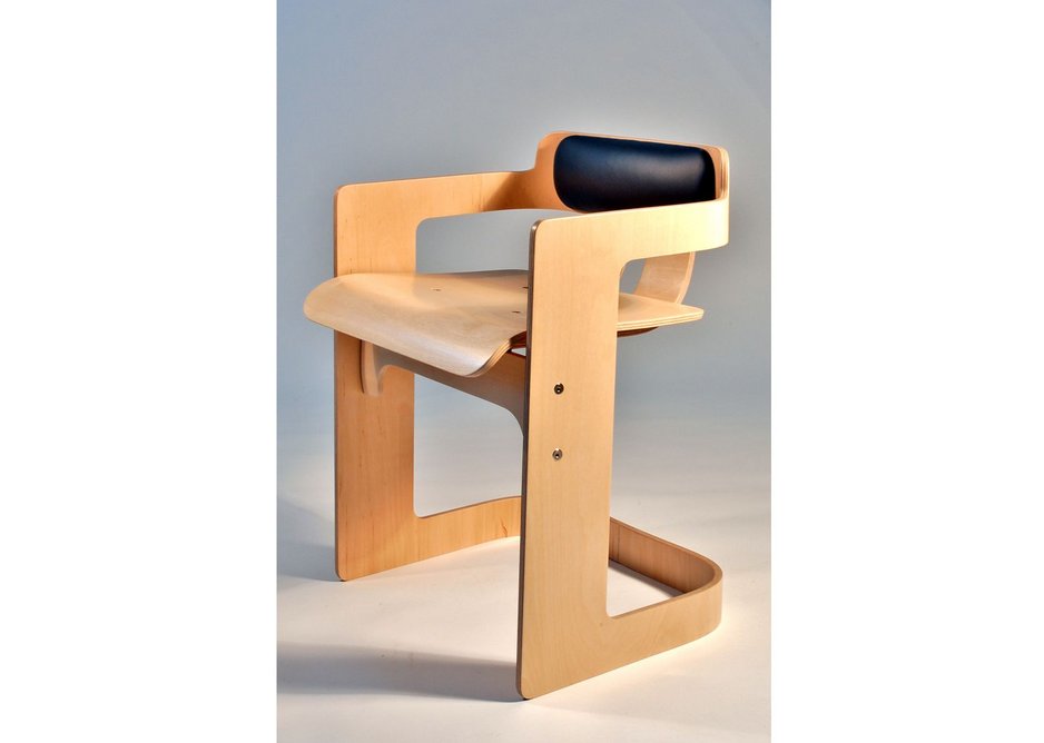 Student designer - the One-sheet dining chair b Terry Davies of Rycotewood Furniture Centre uses just one sheet of Finnish Birch ply.