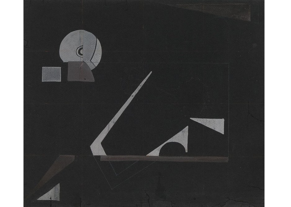 Eileen Gray, Black Magic, c.1930. Gouache and pencil on paper, 30 × 35 cm.