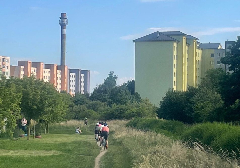 Village tower blocks.