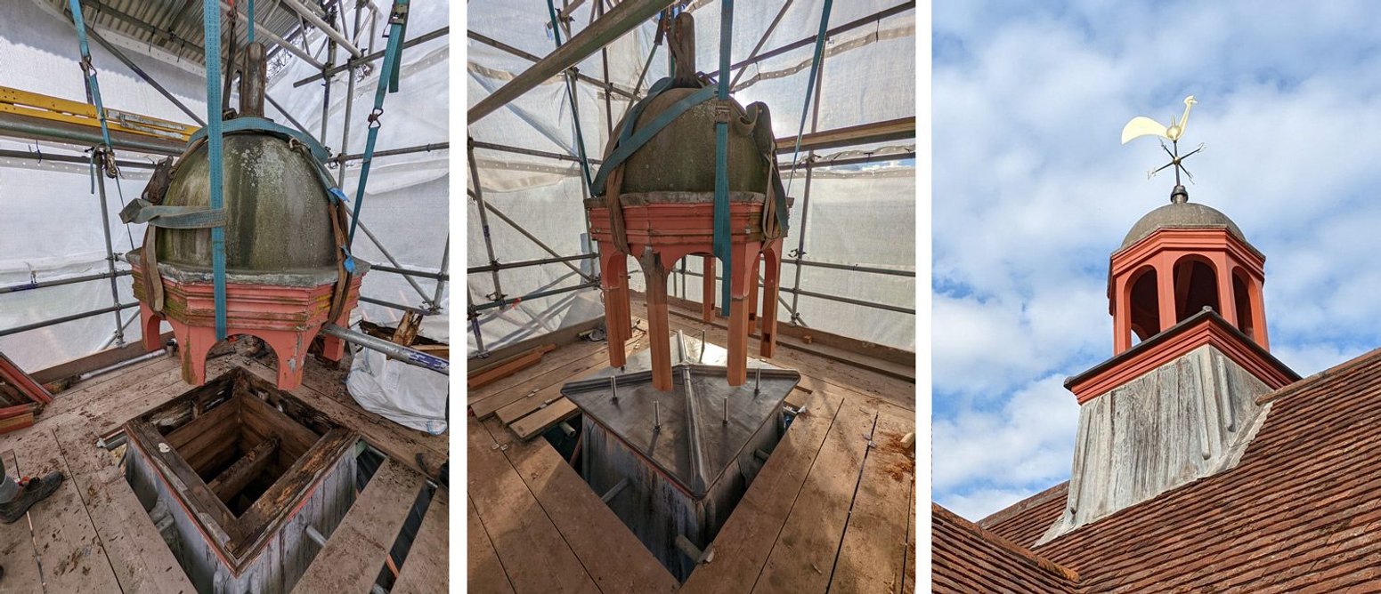 Restoration of the cupola.