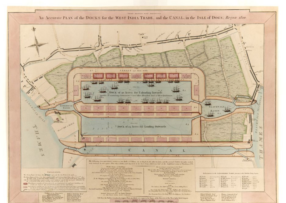 Plan of the proposed West India Docks.