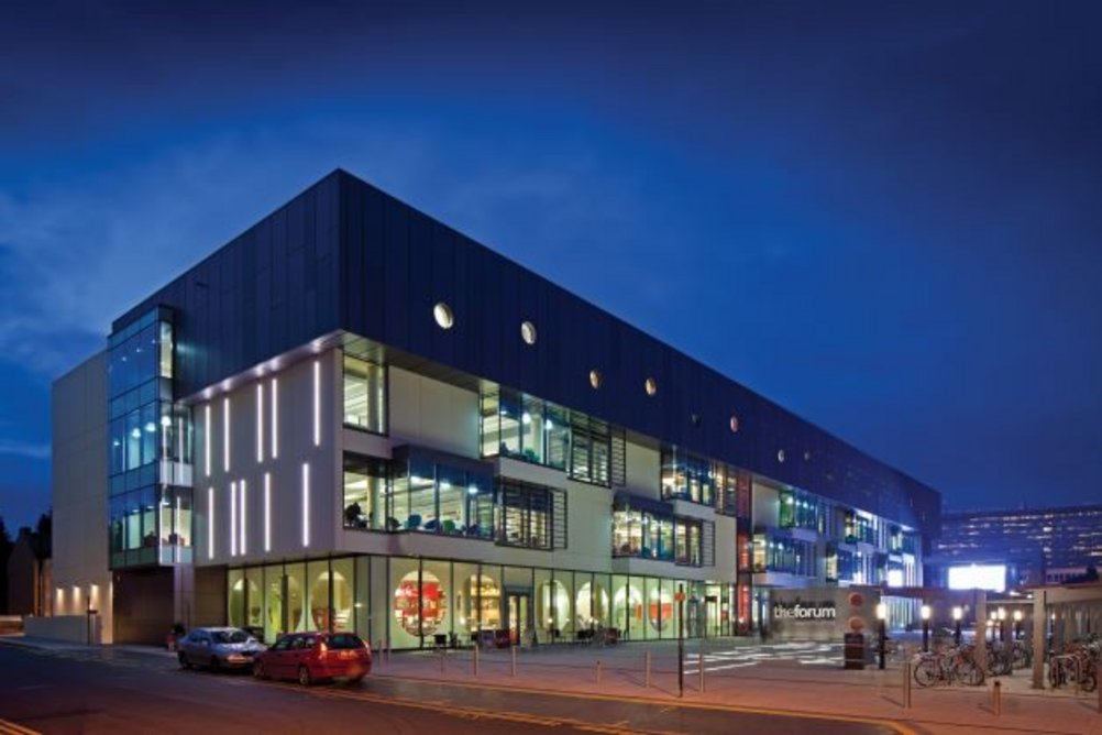 The Forum, Southend-on-Sea, 2013. The shared community space brings together students and members of the public and comprises a library, galleries and teaching facilities.