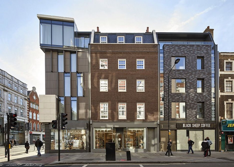 Just completed, three of the five facades of Artisan, designed by Rolfe Judd for Dukelease.