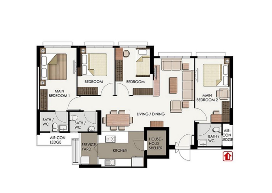 Typical 3Gen flat floor plan.