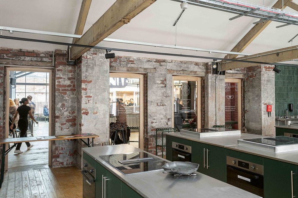 The food hall also houses a cookery school.