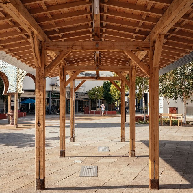 The Blue Market, Bermondsey, London by Hayatsu Architects and Assemble.