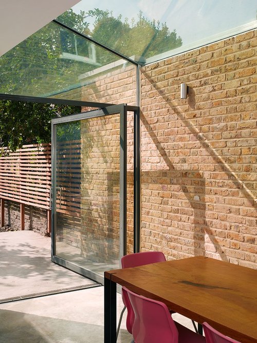 Maxlight pivot door in Mapledene Road in London by Platform 5 Architects.