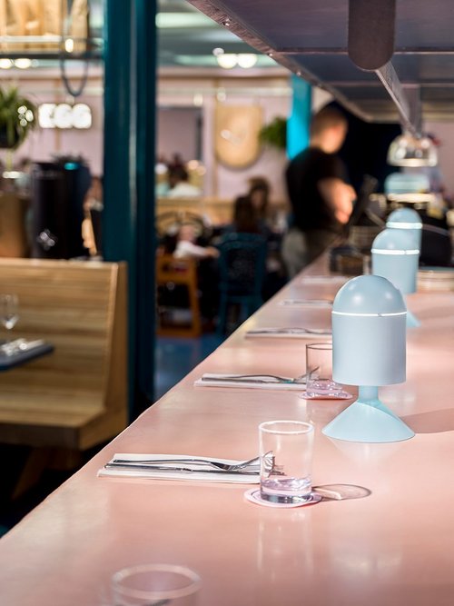 Light at Good Egg restaurant made by Rankin McGregor for Gundry + Ducker.