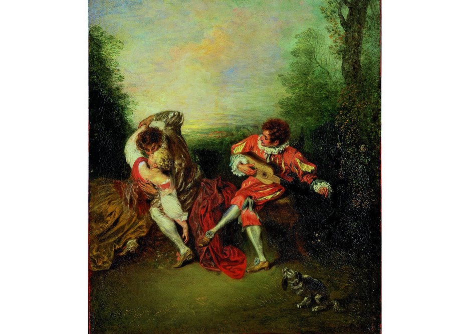 Jean-Antoine Watteau, La Surprise, 1718-19.