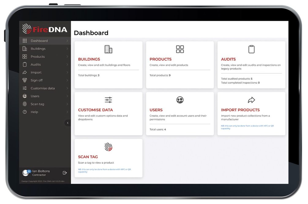 FireDNA: building owners can use the dashboard to assign on-site inspection or maintenance teams.