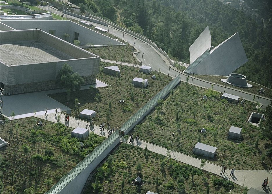 Yad Vashem Museum from above.