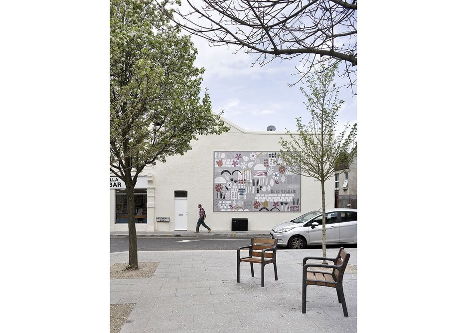 New public artwork and benches are some of the small interventions at South End High Street.