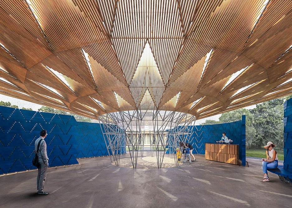The roof of this year's Serpentine Pavilion recalls the canopy of a tree.