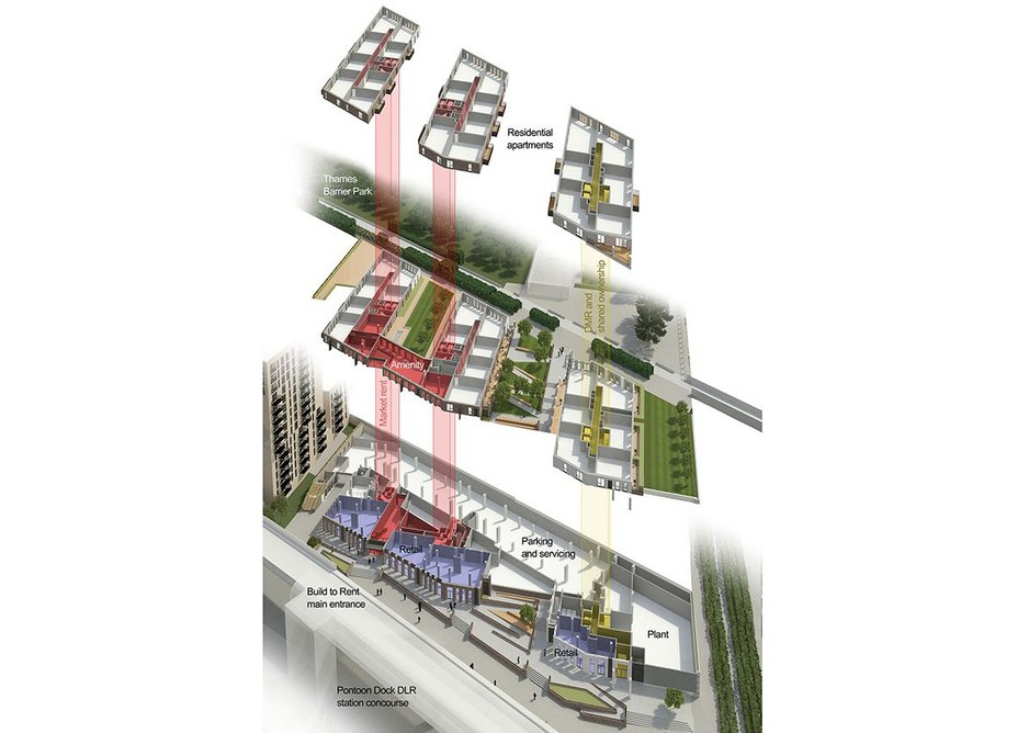 Pontoon Dock exploded view.