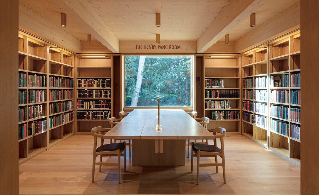 The single-storey, first floor reading room off the main volume, facing north.
