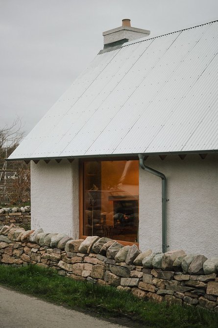 A large east-facing window offers views across the bay.