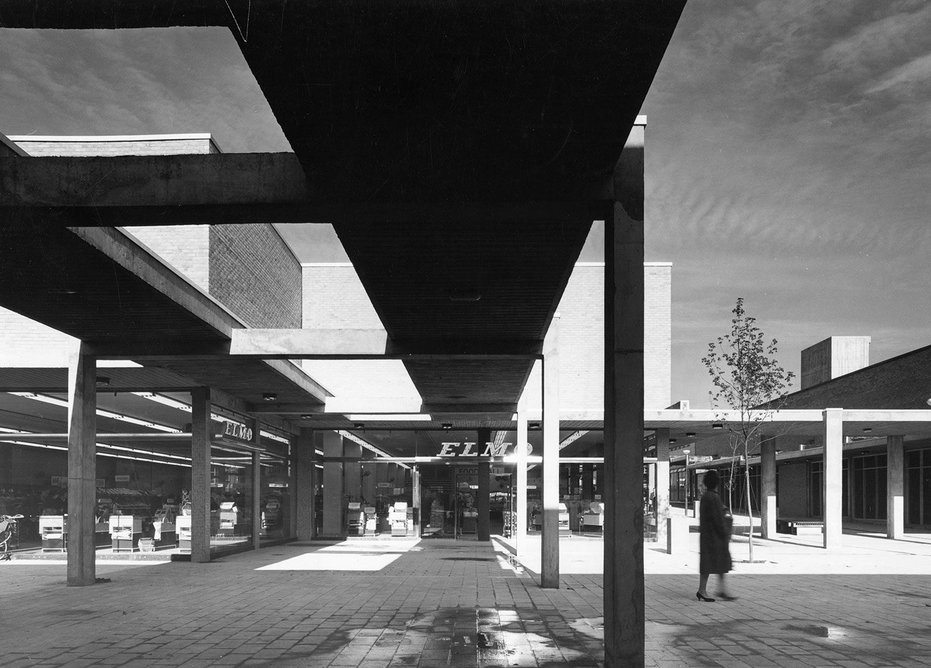 Shopping precinct, Coalville, Leicestershire, completed in 1964