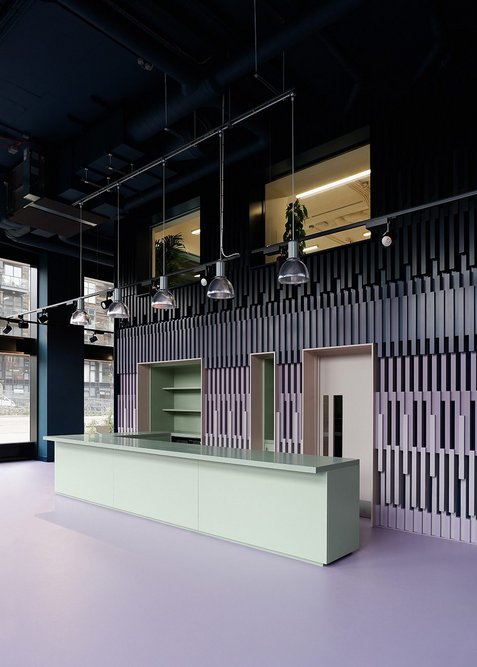 Reception at The Trampery workspace, with fit-out by Bureau de Change Architects.