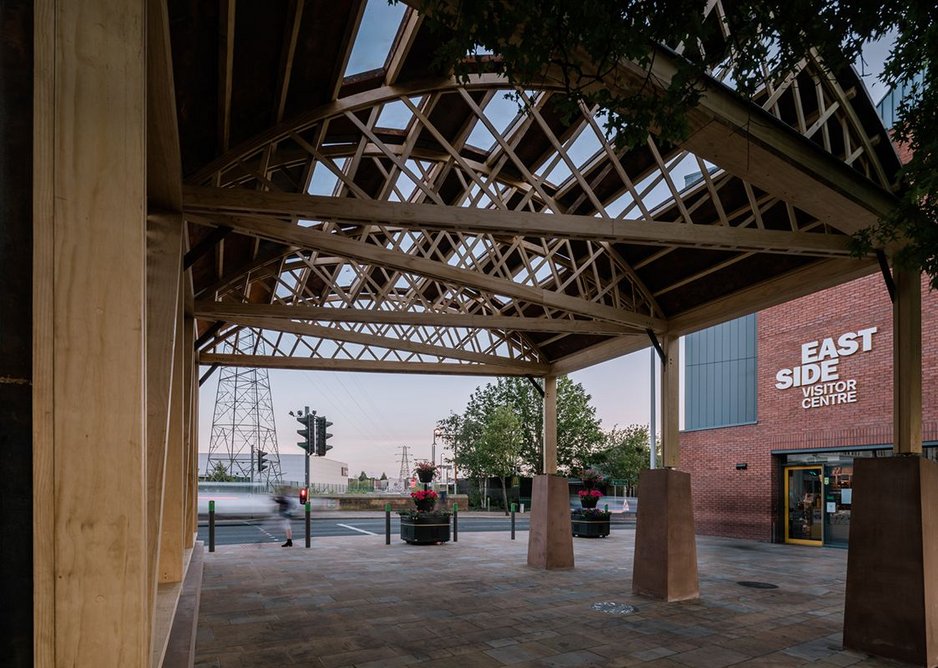 Relationship to the East side visitor centre and entrance to CS Lewis Square.