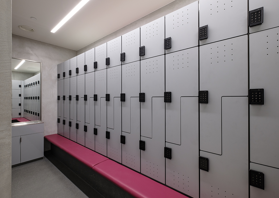 Forza Z-style workplace lockers are designed to store suits.