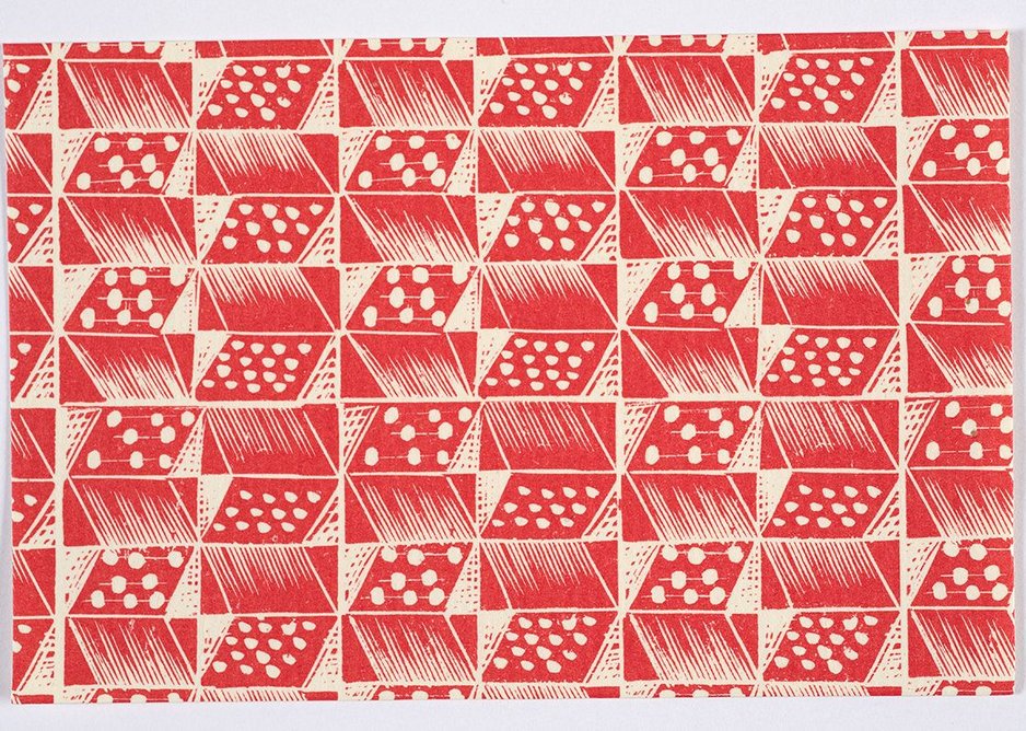 Pattern paper for Judd Street Gallery from wood engraving.