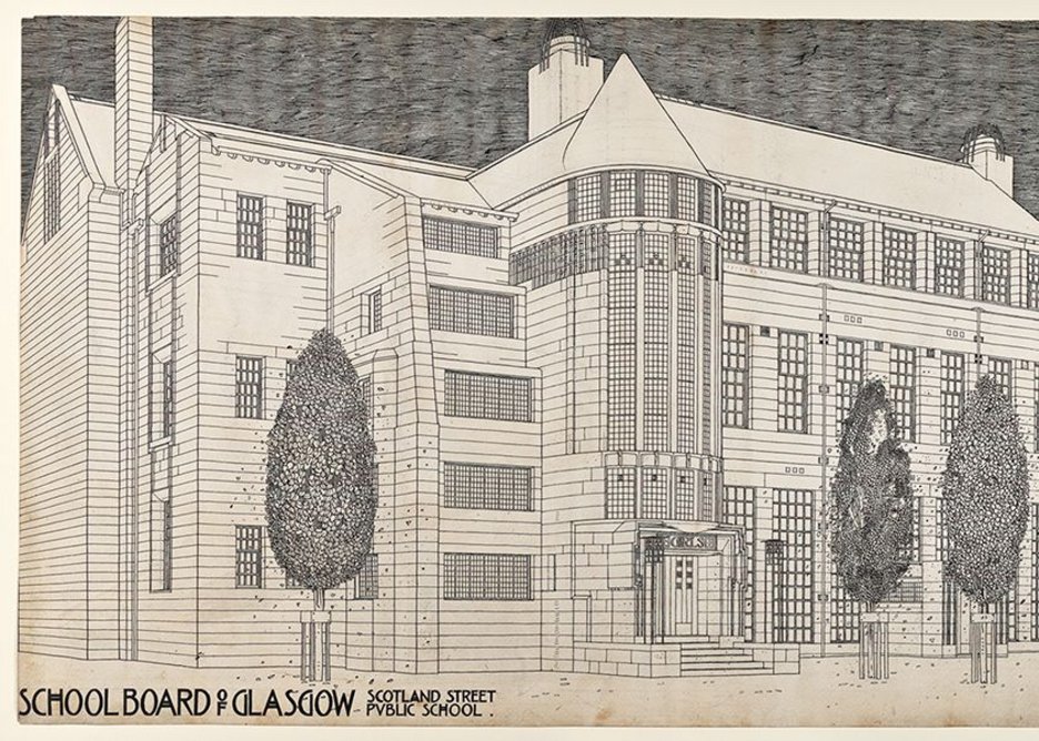 Charles Rennie Mackintosh, Scotland Street School, Glasgow: perspective drawing, 1904 © The Hunterian, University of Glasgow 2014.