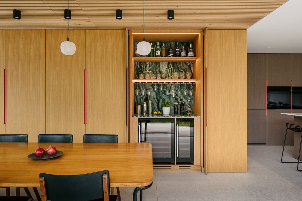 Oak joinery helps link spaces together and create their own identity.