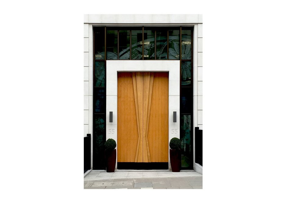 Small project – Doors for 55 St James's Street, London, by Sarah Kay. In German and French oak, an unquestionable sense of arrival.