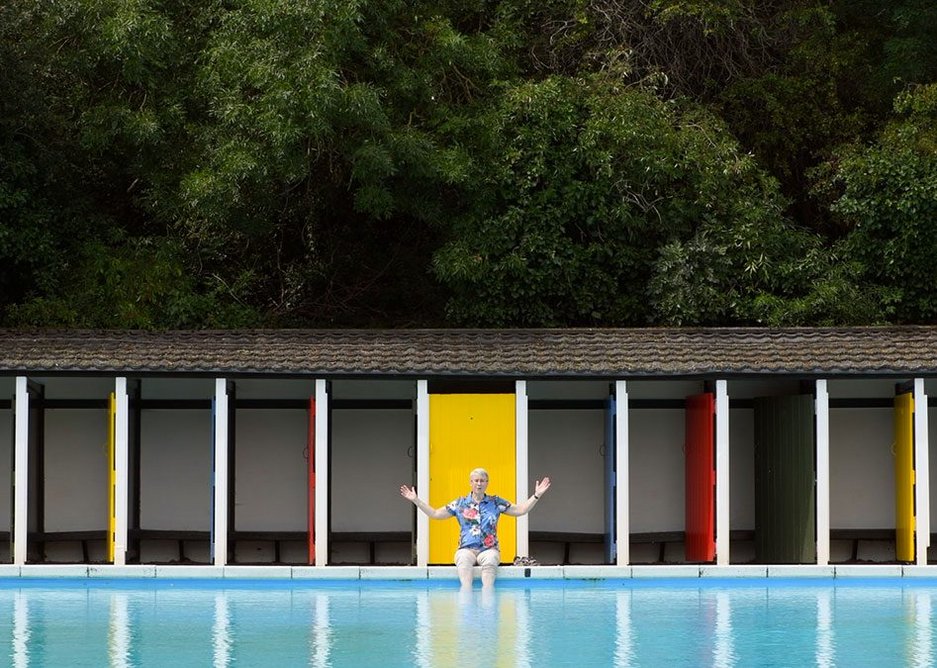 Still from the Open House film by Jim Stephenson on Tooting Bec Lido, Wandsworth.